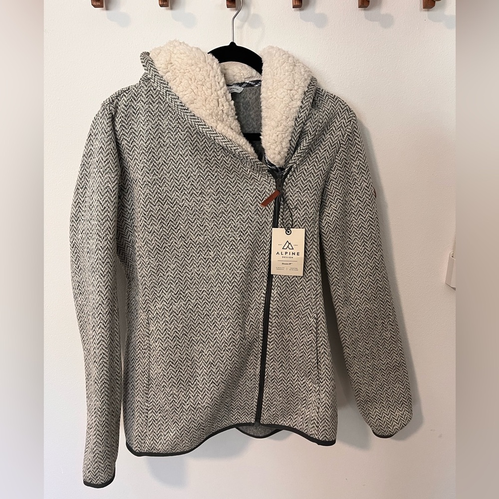 Alpine Design Black and White Herringbone Jacket